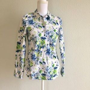 Charter Club Size Medium Spring Floral Shirt